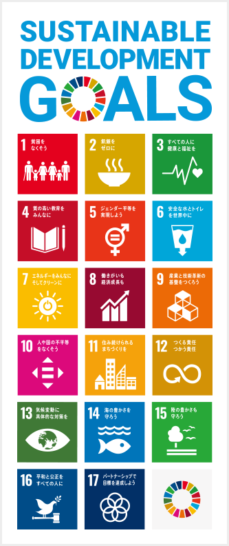 SDGs：Sustainable Development Goals 持続可能な開発目標